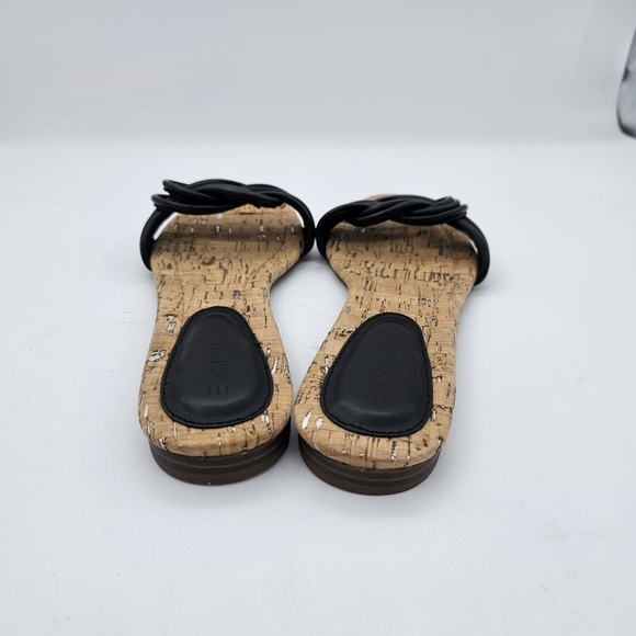 Esprit Womens Katelyn Sandal Faux Leather Flip Flop Flat Slip On Black 10 M - Picture 7 of 12